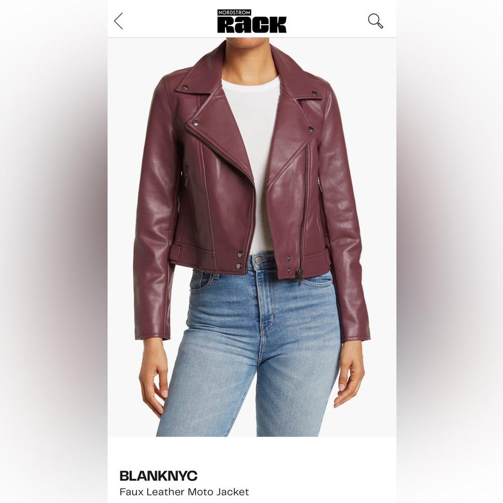 BLANKNYC Faux Leather Moto Jacket